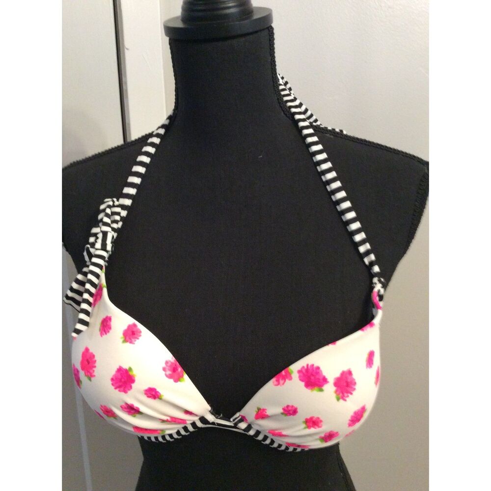 Victoria's Secret Size 34C floral print bikini Top Swim Womens